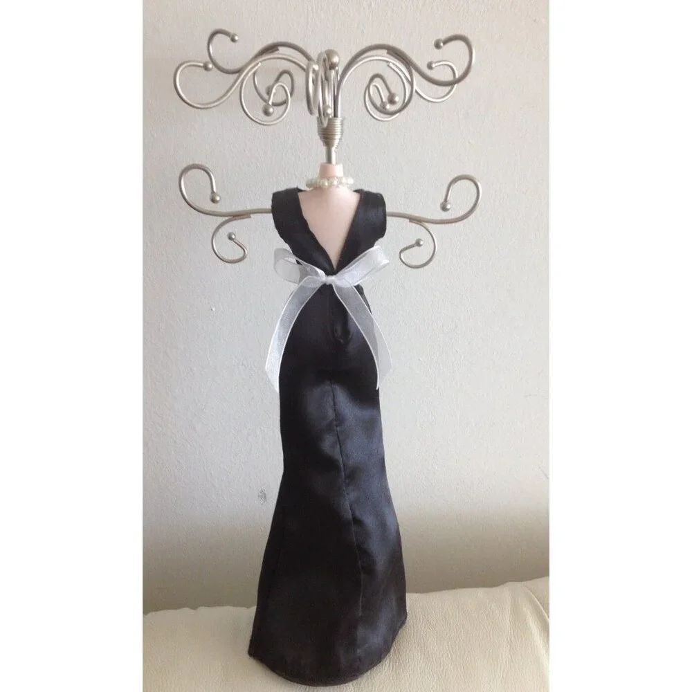 Black Dress Doll Jewelry Stand Tree Organizer Display 15